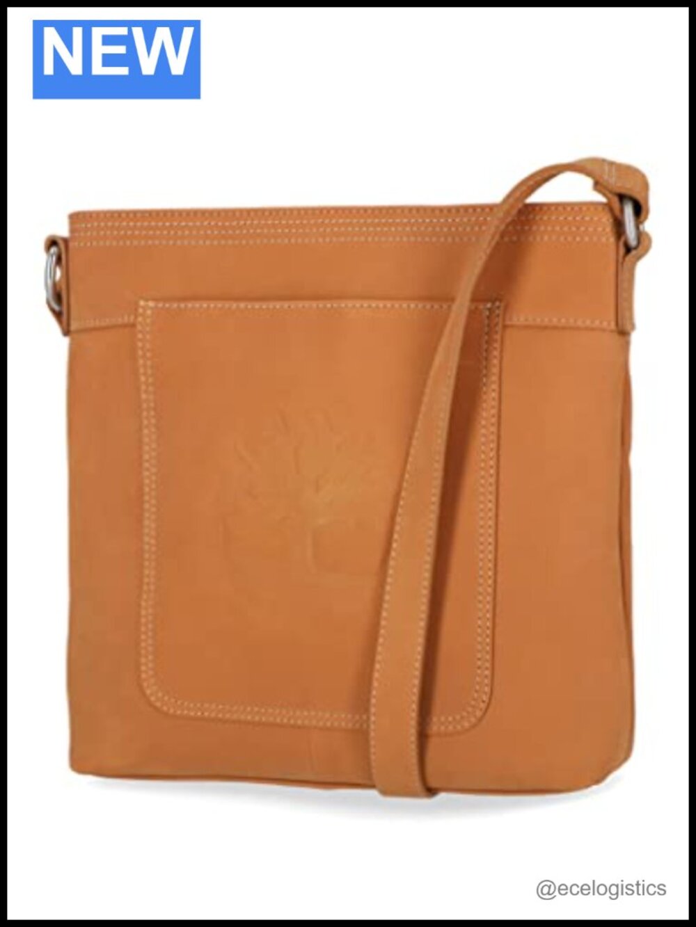 Large Leather Crossbody Purse Shoulder Bag with Interior Pockets
